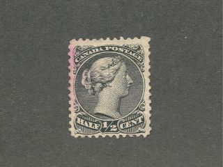 Canada 1868 Scott 21 Half Cent Large Queen Vf Cv$110 - photo