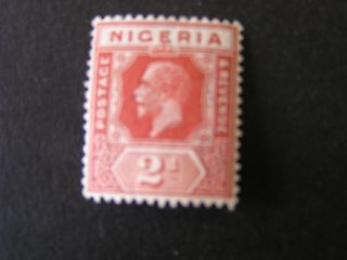 Nigeria,  Scott 22,  2p.  Value Red Brown Kgv 1921 - 33 Die Ii Issue Mvlh photo