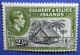 1943 Gilbert Ellice Is 2 1/2d Scott 44a Sg 47a Cs06899 photo