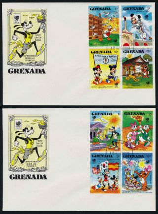 Grenada 1582 - 91 Fdc ' S Disney,  Olympic Symbols & Ceremonies photo
