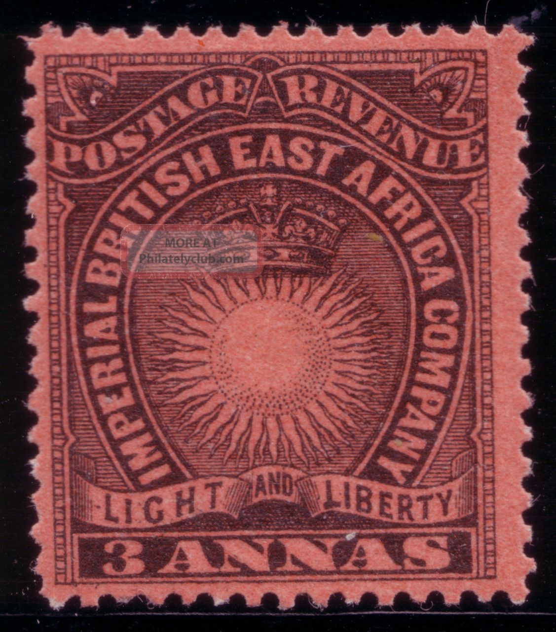 British East Africa,  1890 Mh,  Sg 8 3a Black /dull Red H.  R. British Colonies & Territories photo