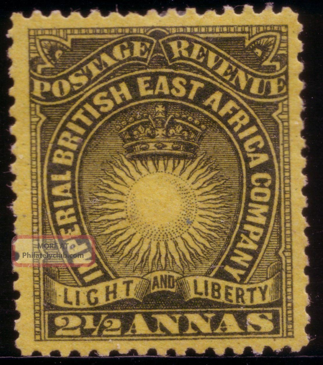 British East Africa,  1890 Mh,  Sg 7 2½a Black /yellow Buff H.  R. British Colonies & Territories photo