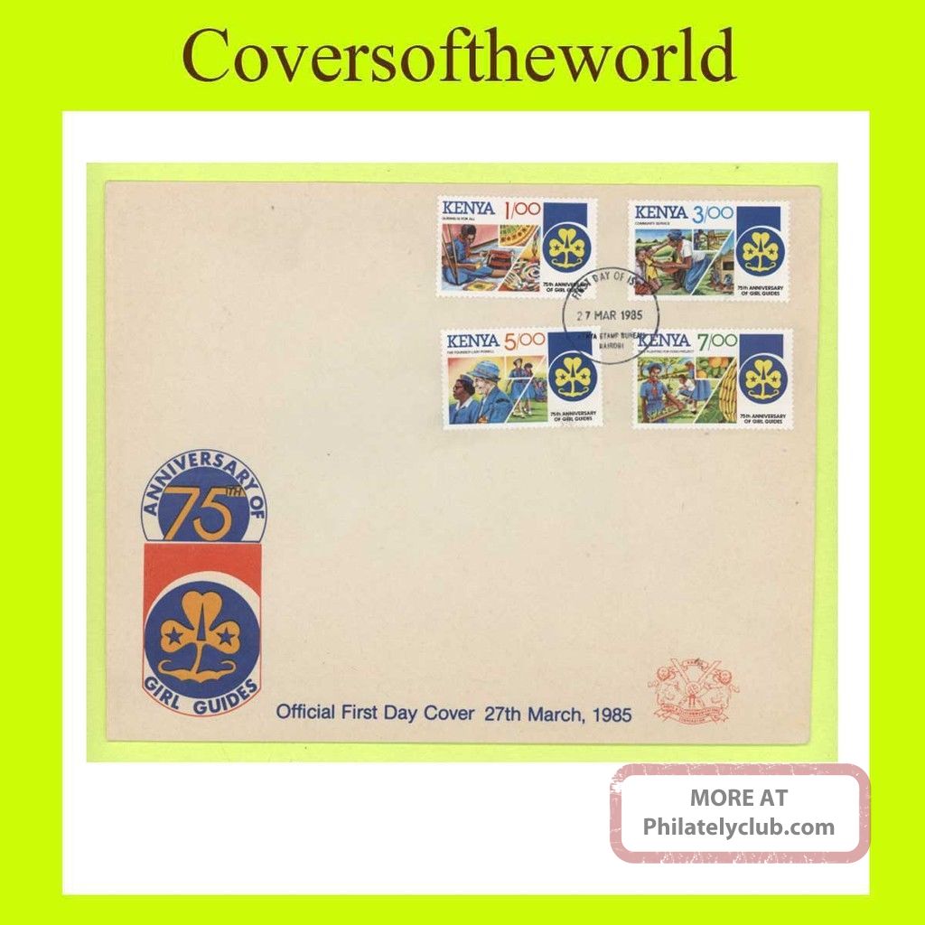 Kenya 1985 75th Anniv.  Of Girl Guides First Day Cover British Colonies & Territories photo