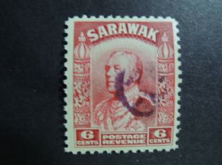 Malaya / Sarawak Japanese Occupation 1942 / 1943 Revenue Stamp 6c photo