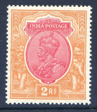 India 1926 - 33 2r Sg 215 Hinged (cat.  £28) photo