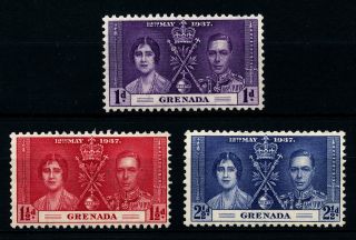 B432 Grenada 1937 Sg149 - 51 Coronation photo