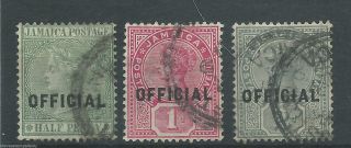 Jamaica - 1890 To 1891 - Sgo3 Sgo4 & Sgo5 - Cv £ 3.  75 - photo