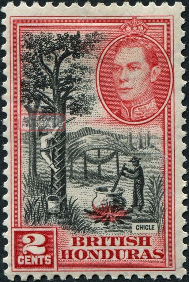 British Honduras 1938 (kgvi) 2c Black And Scarlet Sg151 Cv £1.  25 Mh British Colonies & Territories photo