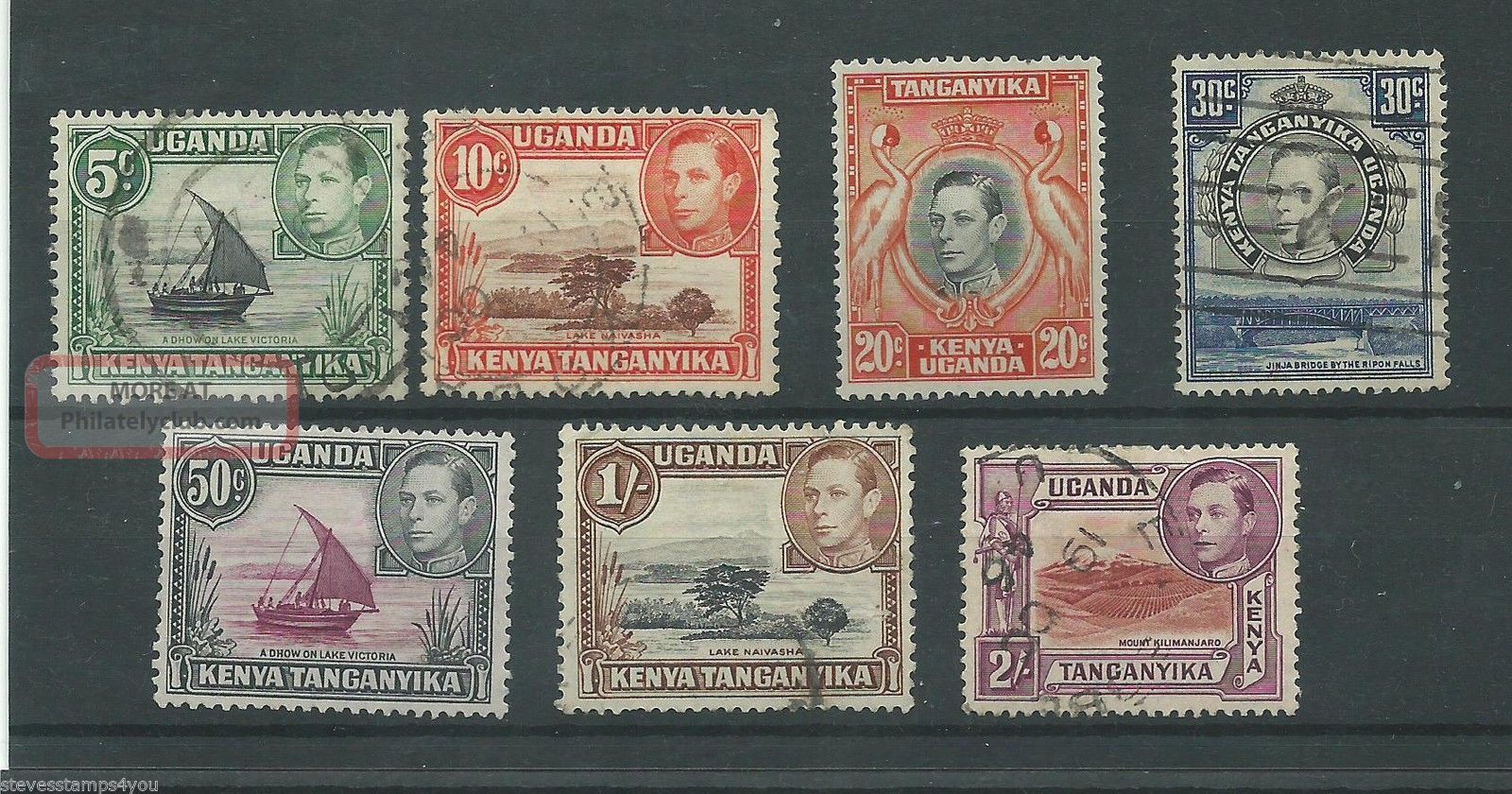 Kenya Uganda Tanganyika - 1938 To 1954 - Sg132 Sg134 Sg139b Sg141b Sg144e Sg145 British Colonies & Territories photo