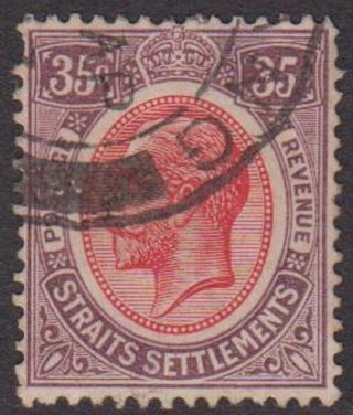 Straits Settlements Kgv 35c Scarlet & Purple Sg237 Stamp 1931 George V photo