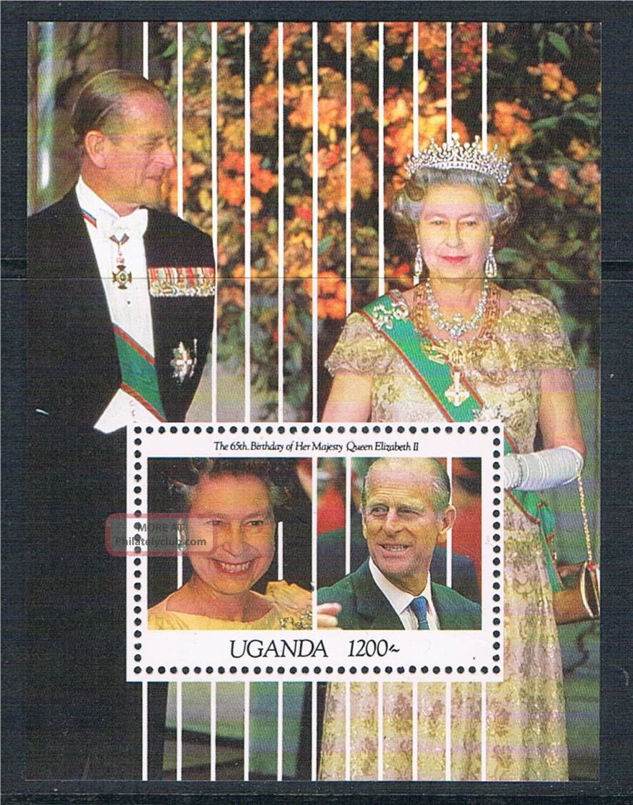 Uganda 1991 Queens 65th Birthday Ms 964 British Colonies & Territories photo
