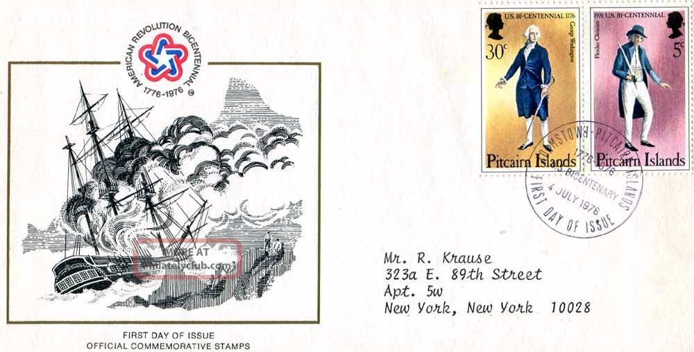 Pitcairn Island First Day Cover American Bicentennial 1976 British Colonies & Territories photo