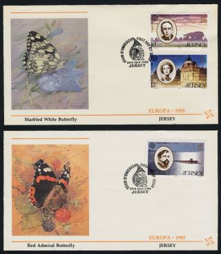 Jersey 353 - 5 Fdc ' S Performing Arts,  Butterfly Cachet photo