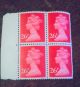 Vintage,  Never -. . .  Great Britain 26p Queen Elizabeth Ii. . .  4 Stamp Block,  1982 Great Britain photo 1