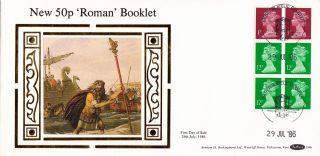(25918) Gb Benham Fdc Roman Britain 50p Booklet Pane - 29 July 1986 photo