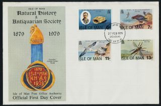 Isle Of Man 142 - 5 Fdc Natural History,  Birds,  Insects,  Shell photo