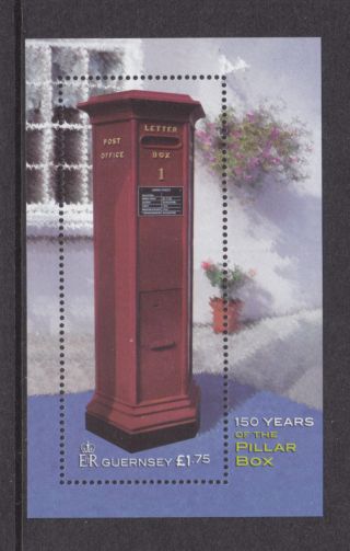 Guernsey 2002 First Pillar Box Miniature Sheet U/mint photo