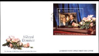 Guernsey 1999 Royal Wedding M/s Fdc C8531 photo