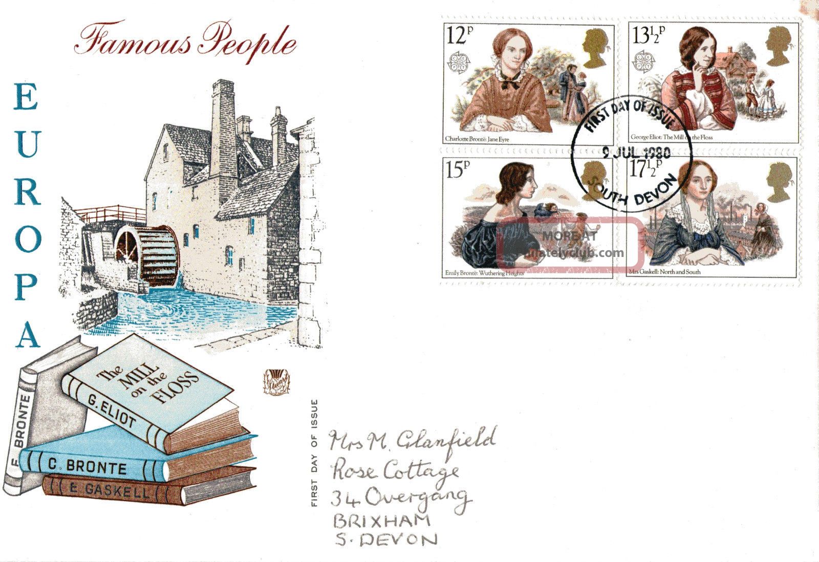 9 July 1980 Famous People Stuart First Day Cover South Devon Fdi