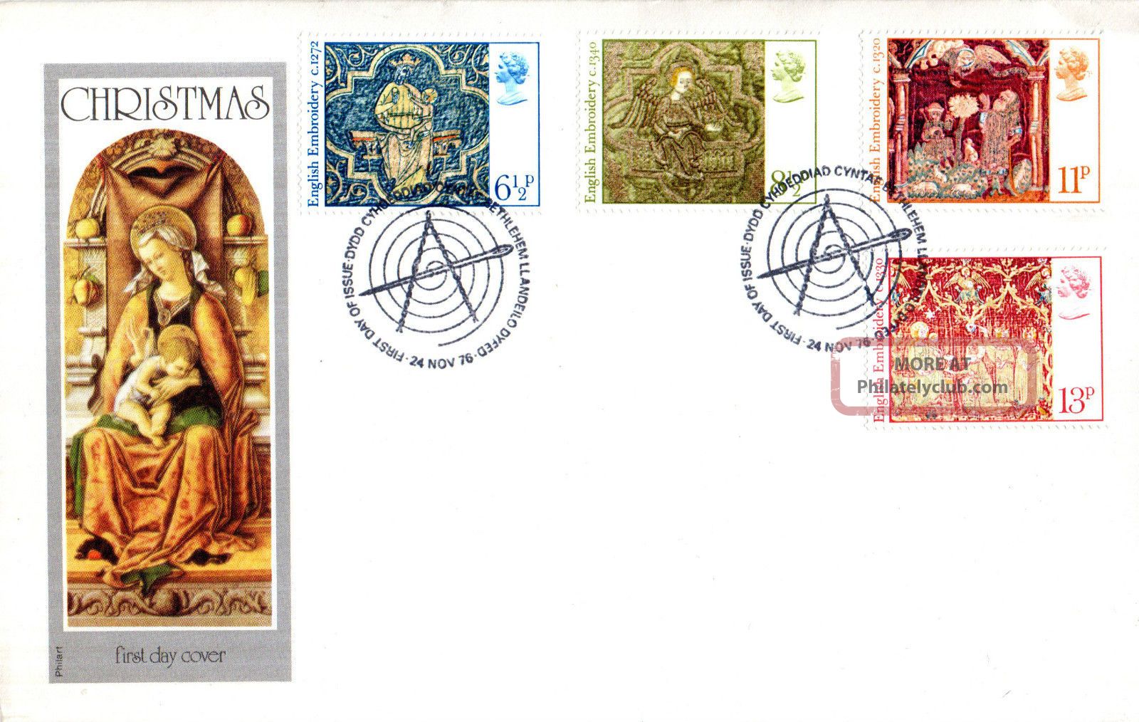 24 November 1976 Christmas Philart First Day Cover Bethlehem Shs Topical Stamps photo