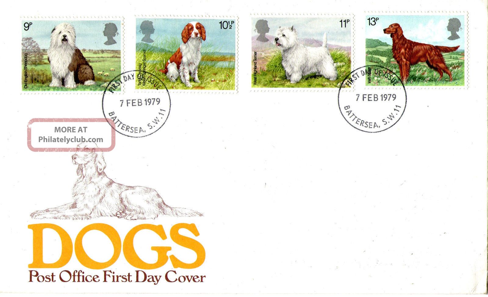 7 February 1979 Dogs Post Office First Day Cover Scarce Battersea Sw11 Fdi Animal Kingdom photo