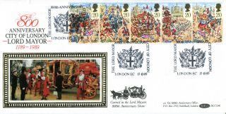 17 October 1989 Lord Mayors Show Benham Blcs 46b Carried First Day Cover Shs photo