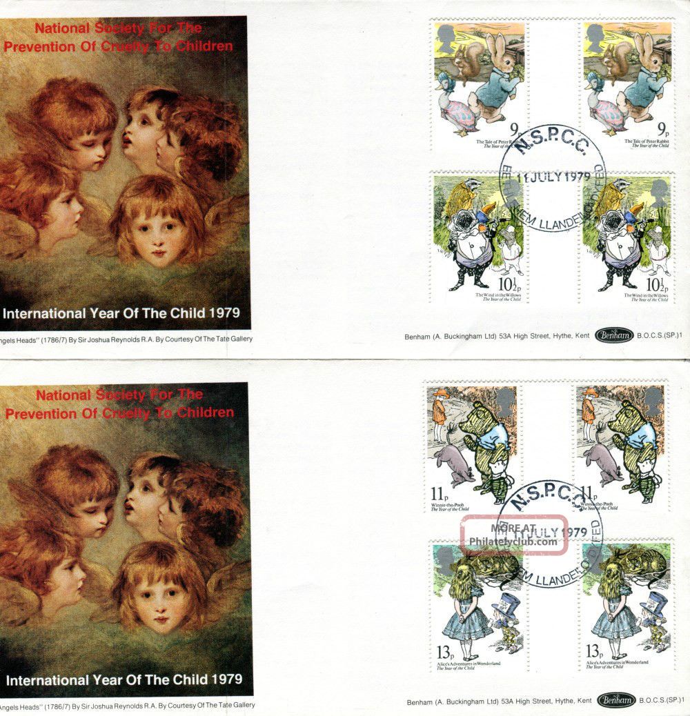 11 July 1979 Year Of The Child Gps 2 Benham Bocs Sp 1 First Day Cover Nspcc Shs Topical Stamps photo