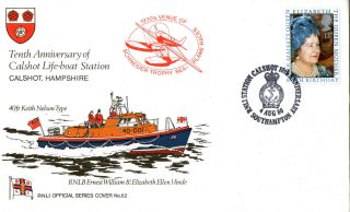 4 August 1980 Queen Mother 80th Birthday Rnli First Day Cover Calshot Shs photo