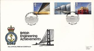(28773) Gb Rnli Fdc British Engineering / Oil Rig - Hull 25 May 1983 photo