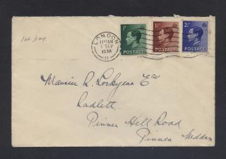 Kev111 1936 Sg457 - Sg459 Sg460 Fdc,  Cat £150,  (1d Red Issued On Different Date photo