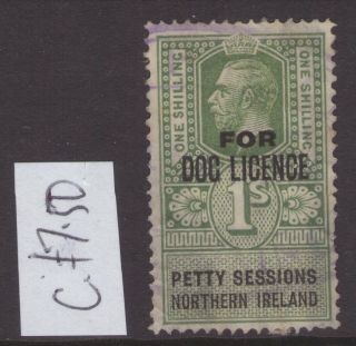 329 Gb Revenue Gv Northern Ireland Dog Licence 1s C£7.  50 photo