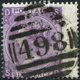Great Britain 1869 (qv) 6d Dull Violet Sg108 Cv £140.  00 