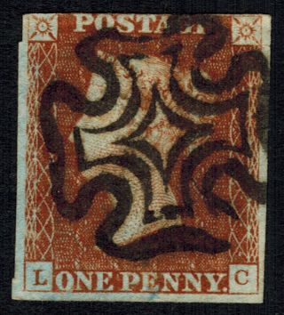 Gb Qv 1841 1d Penny Deep Red - Brown Sg10,  Plate 10,  Maltese,  (ac) photo