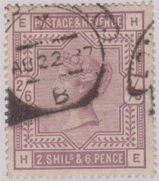 Gb Qv 2/6 Lilac Sg178 Cv=£160 Two Shillings & Six Pence 