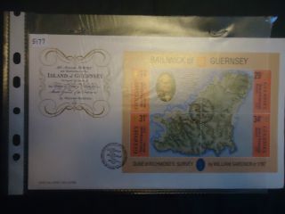 Guernsey First Day Cover 1987 Duke Of Richmond Ms393 photo