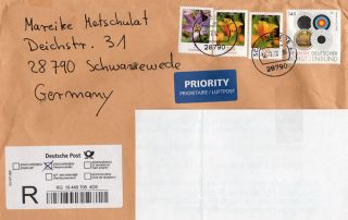 Germany.  2005 - 11.  Flower.  5p.  2x200p And Shooting Organisation.  145p.  On A6 Reg photo