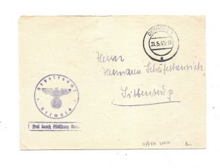 Germany 1943 Detmold Lrtter Document photo