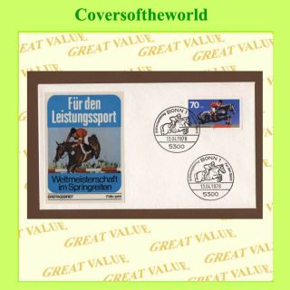Germany 1971 Show Jumping On Folio Print First Day Cover photo