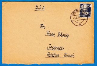 Germany Cover 1950 Lauchhammer Ddr To Usa With Karl Marx Franking photo