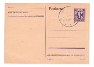 Stamp On Postcard - Dachau - One Year Liberation Anniversary - 1946 - photo