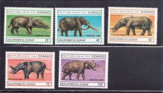 Congo 1994 Evolution Of Elephant Scott 1054 - 58 photo