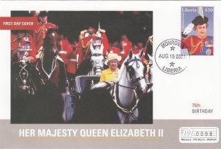 (18018) Mercury Fdc Liberia - Queen Elizabeth 75th Birthday 2001 photo