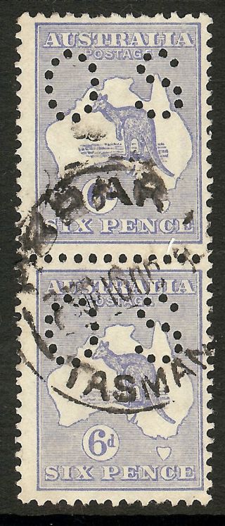 Australia Kangaroo 1915 Six Pence Blue 