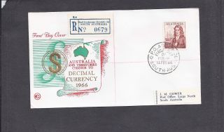1966 Registered 50c Decimal Currency Cacheted Fdc - Feb 14 - 1966 photo