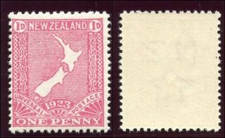 Zealand 1925 Kgv 1d Carmine - Pink Cowan Paper.  Sg 462. photo