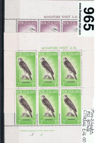 Zealand 1961 Health Sheetlets (birds) M/mint Nh Cat Value £26.  00 photo