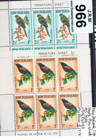 Zealand 1962 Health Sheetlets (birds) M/mint Cat Value £45.  00 photo