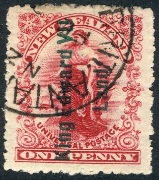 1908 Zealand 121a,  Cto,  Vf,  King Edward Vii Land,  Scott Cv $65.  00 photo