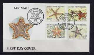 1987 Papua Guinea Starfish First Day Cover photo