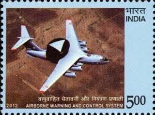 India 2013 Single Stamp Airbourne Warning & Control System Aviation photo